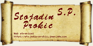 Stojadin Prokić vizit kartica
